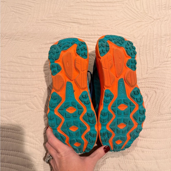 Hoka Blue and Orange Athletic Shoes - Picture 2 of 3